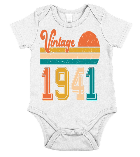 Vintage 1941 birthday gift Short Sleeve Baby One-Piece