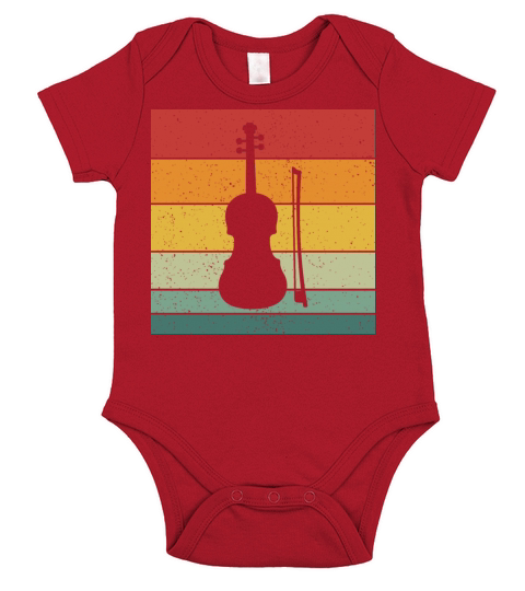 Vintage Retro Violin Vintage Music Short Sleeve Baby One-Piece