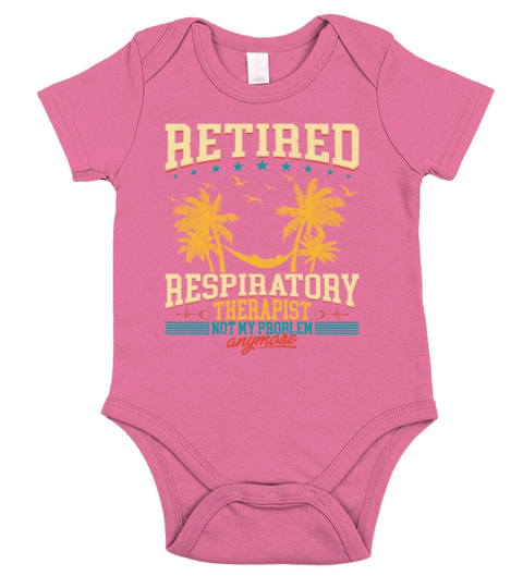 Vintage Style Retired Respiratory Therapist RT Short Sleeve Baby One-Piece