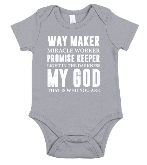 Way Maker Miracle Worker Simple Graphic Short Sleeve Baby One-Piece