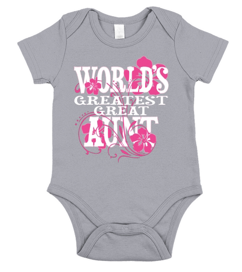 Worlds Greatest Great Aunt T Shirt Short Sleeve Baby One-Piece