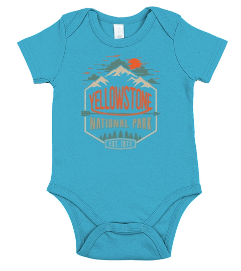 Yellowstone National Park Hiking Camping Short Sleeve Baby One-Piece