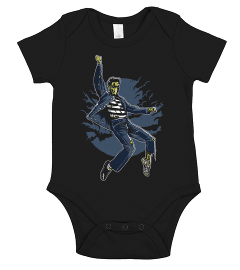 Zombie Elvis Short Sleeve Baby One-Piece