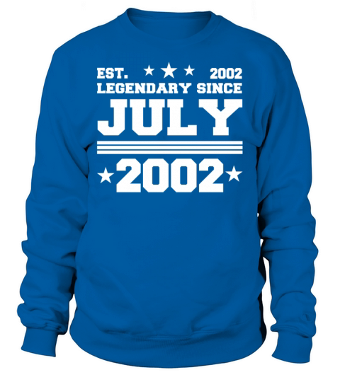 20th birthday July vintage 2002 gift idea Sweatshirt Unisex