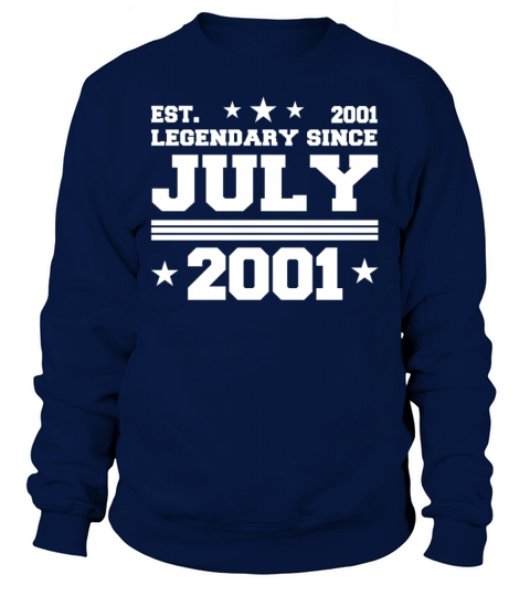 21st birthday July vintage 2001 gift idea Sweatshirt Unisex