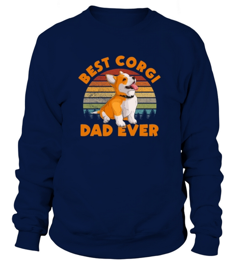 Best Corgi Dad Ever Retro Sweatshirt Unisex