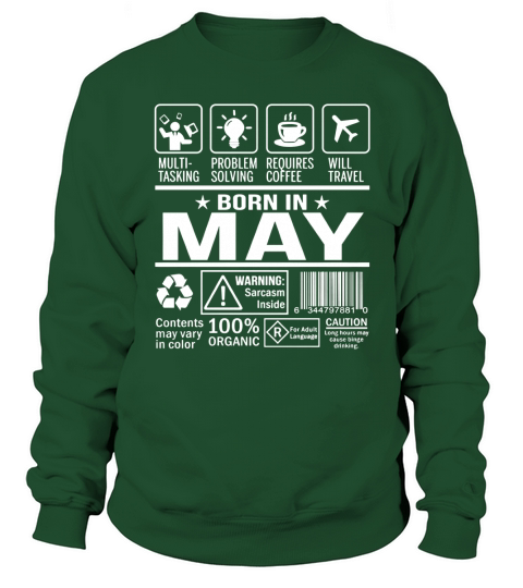 Born In May Sweatshirt Unisex