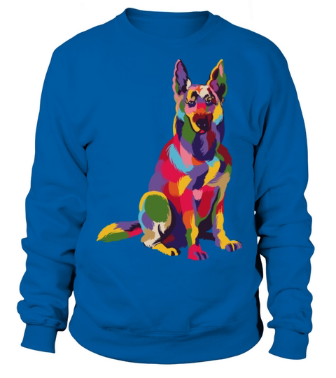 Colorful german shepherd dog Sweatshirt Unisex