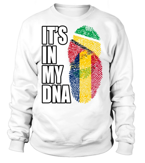Guyanese And Chadian Mix Heritage DNA Flag Sweatshirt Unisex