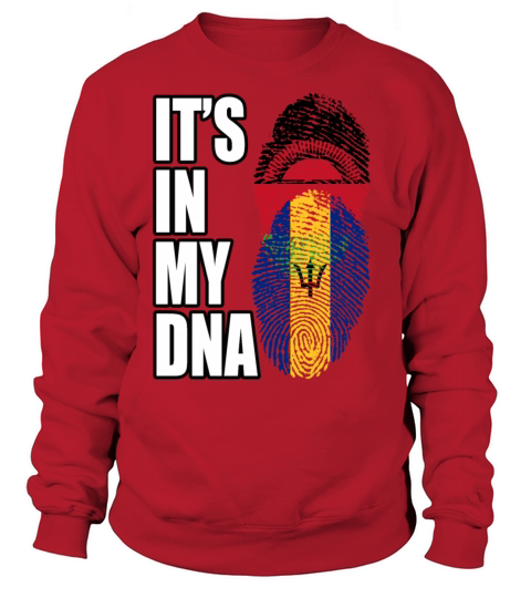 Malawian And Barbadian Mix Heritage DNA Flag Sweatshirt Unisex