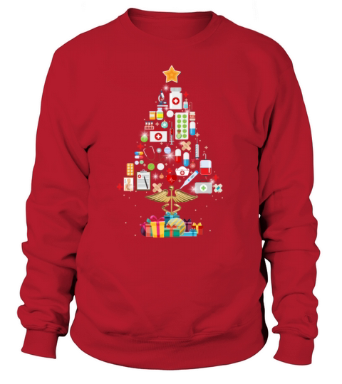 Nurse Christmas Tree Funny Decoration Sweatshirt Unisex