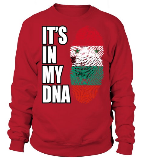 Syrian And Bulgarian Vintage Heritage DNA Flag Sweatshirt Unisex