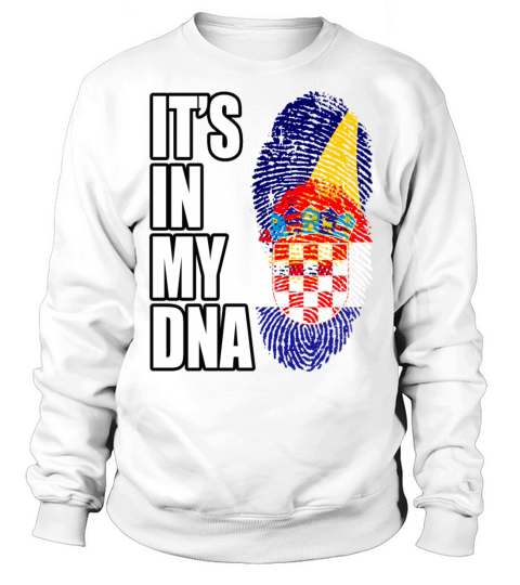 Tokelauan And Croatian Mix Heritage DNA Flag Sweatshirt Unisex