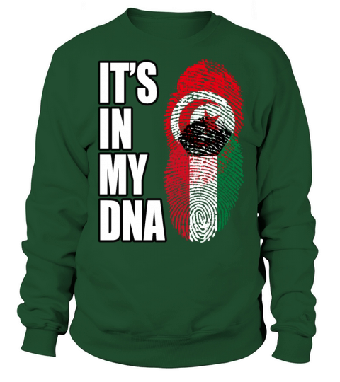 Tunisian And Kuwaiti Mix Heritage DNA Flag Sweatshirt Unisex
