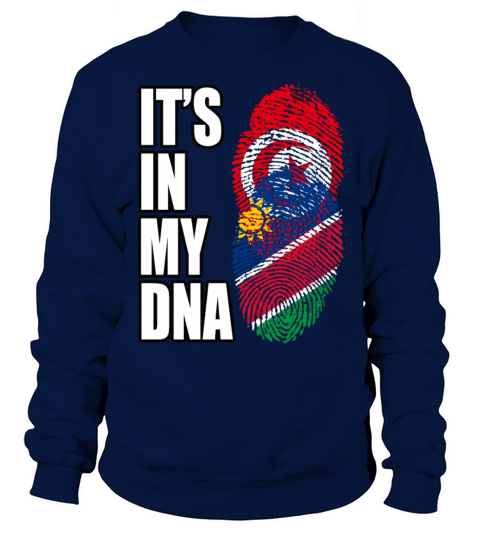Tunisian And Namibian Mix Heritage DNA Flag Sweatshirt Unisex