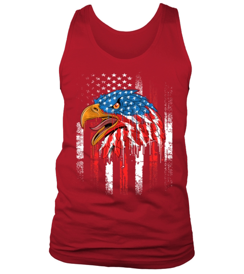 4th of July USA Flag Eagle Funny Vintage Tank Top Unisex