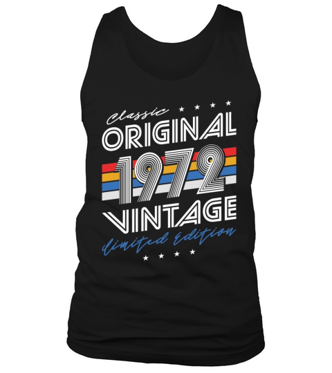 50th birthday vintage 1972 classic original 1972 Tank Top Unisex