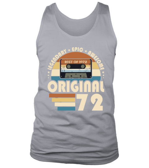 50th birthday vintage 1972 original 1972 Tank Top Unisex