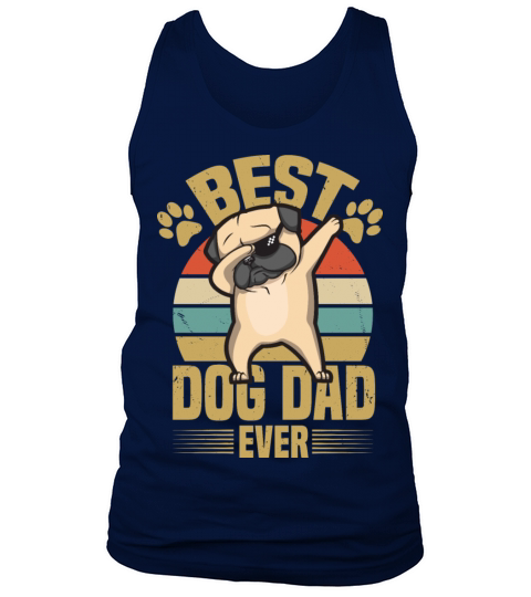 Best Dog Dad Ever - Pug Dabbing Tank Top Unisex