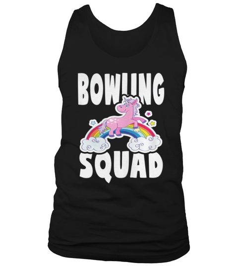 Bowling Squad Rainbow Unicorn Team Sports Party Tank Top Unisex
