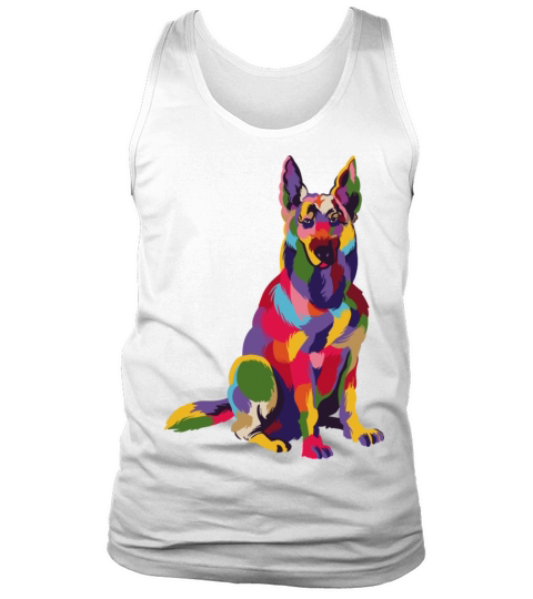 Colorful german shepherd dog Tank Top Unisex