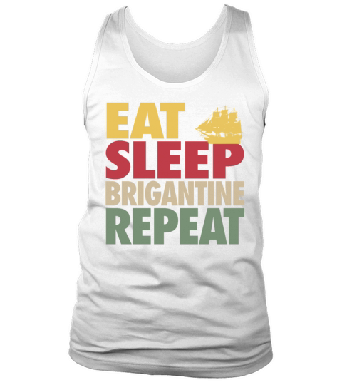 Eat Sleep Brigantine Repeat VINTAGE EDITION Tank Top Unisex