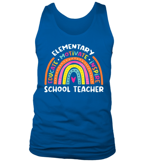 Elementary Educate Motivate Inspire School Tank Top Unisex