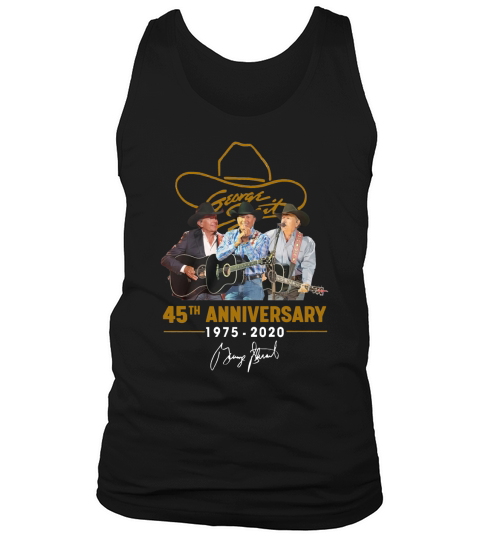 George Strait 45th anniversary 1975-2020 signature shirt Tank Top Unisex
