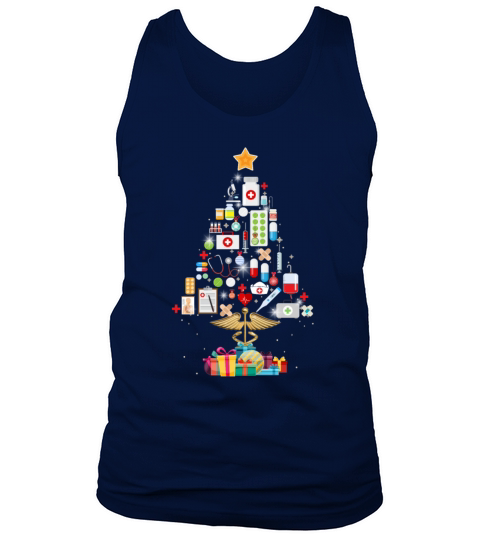 Nurse Christmas Tree Funny Decoration Tank Top Unisex