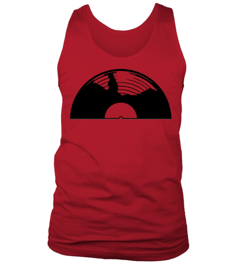 retro half vinyl record Tank Top Unisex