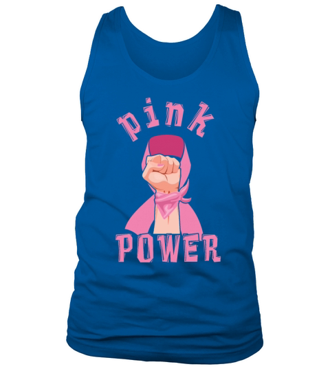 Ribbon Power Pink October Breast Cancer Awareness Tank Top Unisex