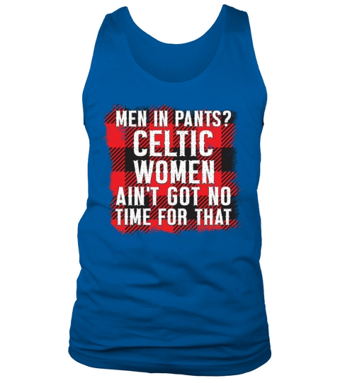 Scottish Woman Traditional Kilt Wearing Tank Top Unisex