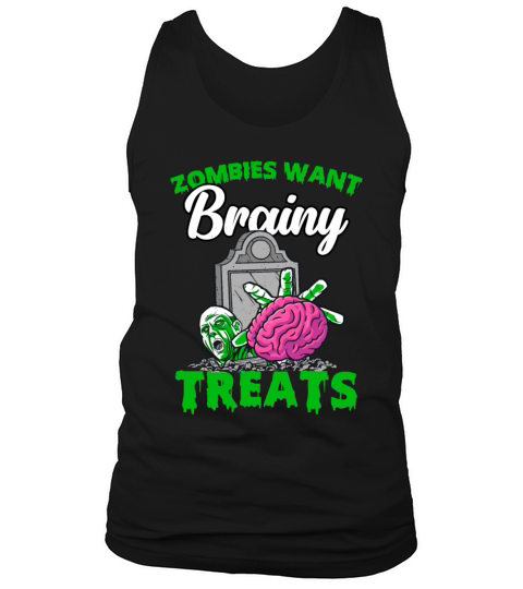 Spooky Halloween Zombie For Trick Or Treat Brainy Tank Top Unisex