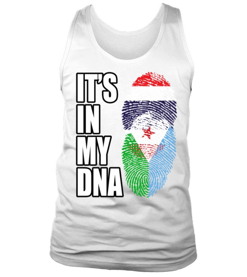 Thai And Djiboutian Vintage Heritage DNA Flag Tank Top Unisex