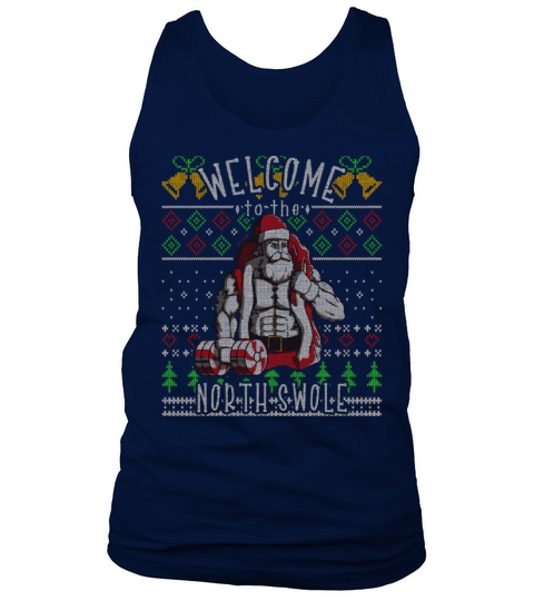 Merry Christmas The North Swole Santa Claus Christmas Gym Funny Tank Top Unisex