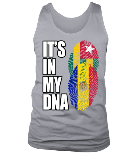 Togolese And Andorran Mix Heritage DNA Flag Tank Top Unisex