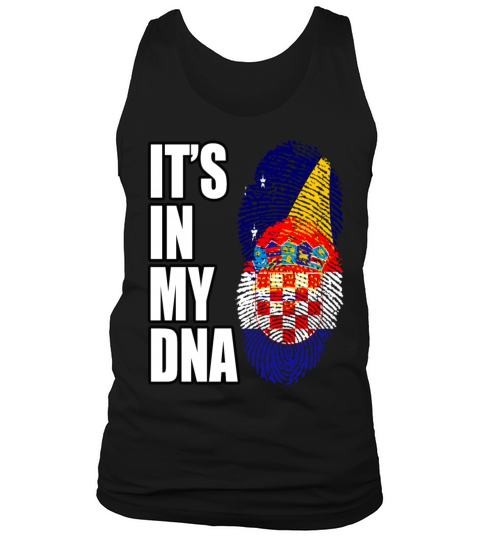 Tokelauan And Croatian Mix Heritage DNA Flag Tank Top Unisex
