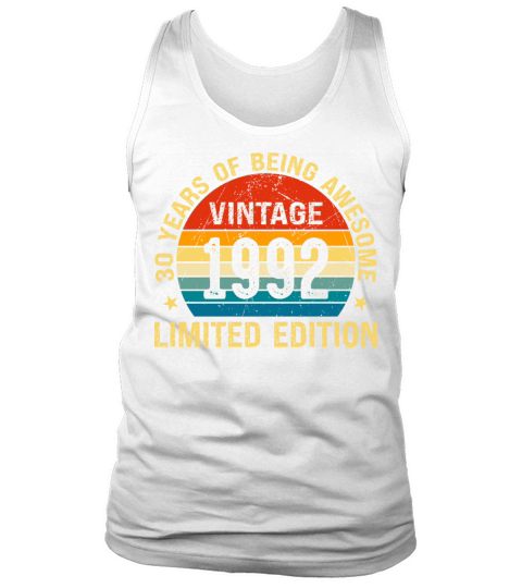 Vintage 1992 30th Years Old Tank Top Unisex