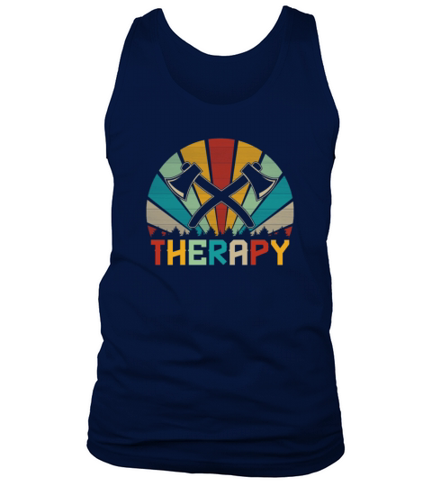 Vintage Style Axe Throwing Therapy - Ax Hatchet Tank Top Unisex