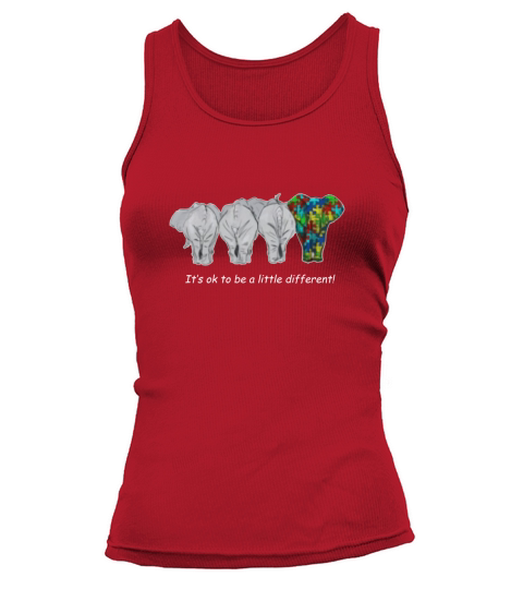 Elephant Autism Its Ok To Be A Little Different Shirt Tank top Woman