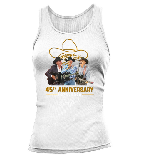 George Strait 45th anniversary 1975-2020 signature shirt Tank top Woman