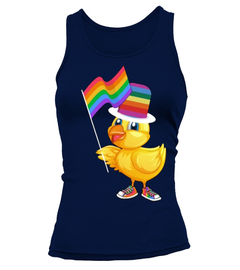 LGBTQ Rubber Duck Colorful Rainbow LGBT Pride Tank top Woman