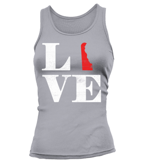 Proud America State Land Map Love Delaware Tank top Woman
