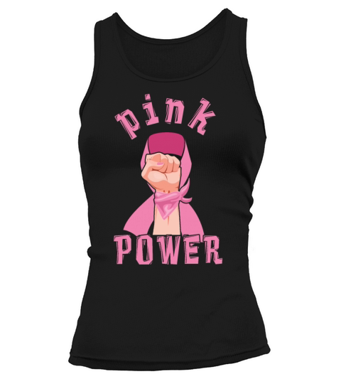 Ribbon Power Pink October Breast Cancer Awareness Tank top Woman