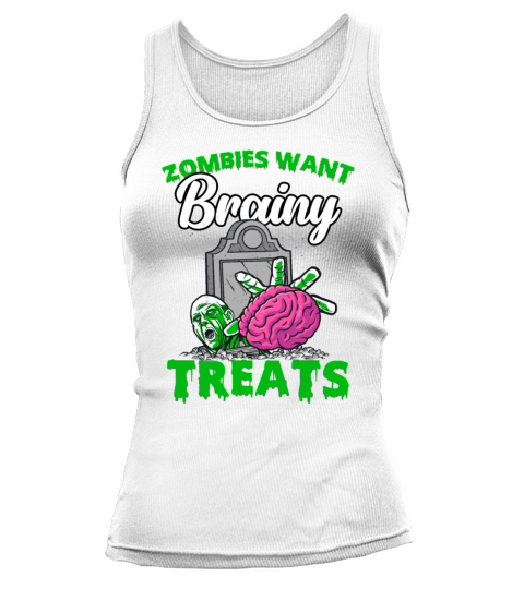 Spooky Halloween Zombie For Trick Or Treat Brainy Tank top Woman