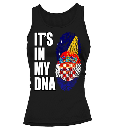 Tokelauan And Croatian Mix Heritage DNA Flag Tank top Woman