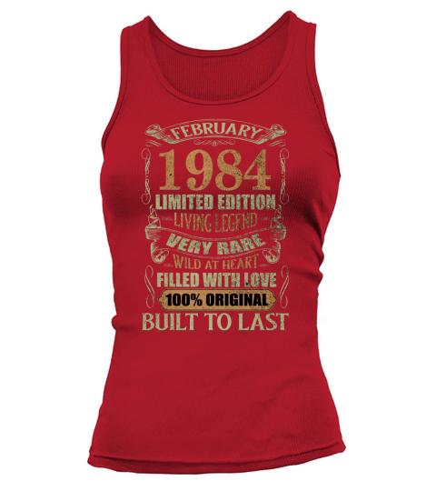 Vintage 36 Years Old February 1984 36th Birthday Tank top Woman