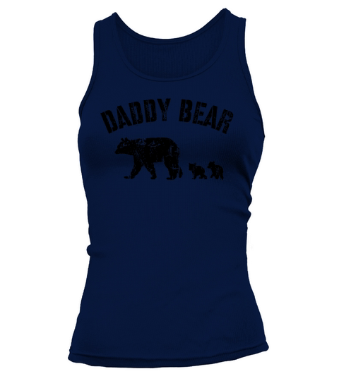 Vintage Daddy Bear with 2 Two Cubs Dad Father Papa T-Shirt Tank top Woman