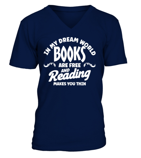 Book Reading Bookwork Gift Reading Books V-Neck T-shirt