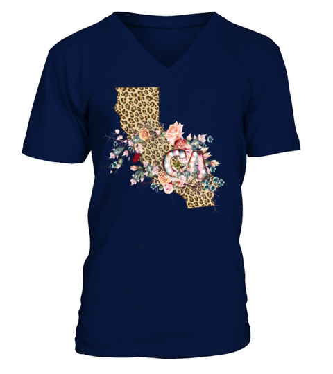 California State Souvenir The Golden State V-Neck T-shirt